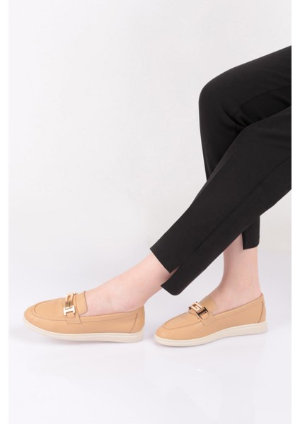 981G Kadin G Metal Tokali Loafer Ayakkabi