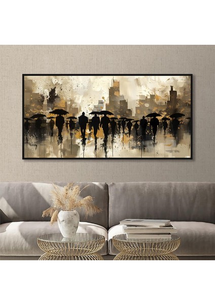 Yağlı Boya Dokulu Tablo Modern Soyut Insanlar U05005