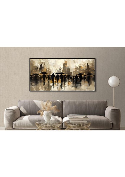 Yağlı Boya Dokulu Tablo Modern Soyut Insanlar U05005