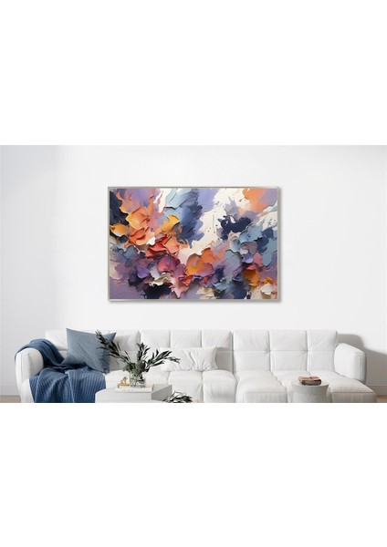 Yağlı Boya Dokulu Tablo Soyut Renkli Boyalar U08046 fiyatları