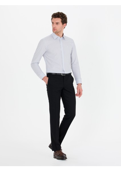 Erkek Gri Slim Fit Uzun Kollu Gömlek 50274106-VR024