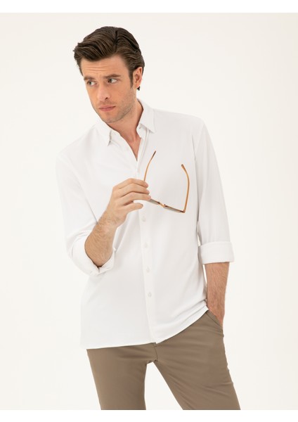 Erkek Beyaz Slim Fit Gömlek 50286260-VR013