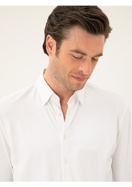 Erkek Beyaz Slim Fit Gömlek 50286260-VR013 fiyatları