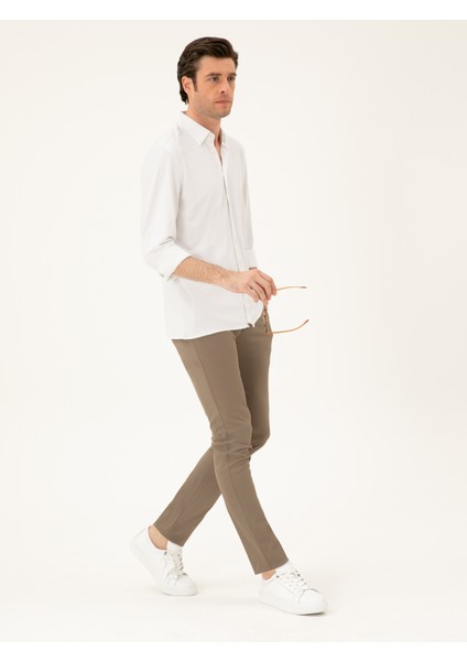 Erkek Beyaz Slim Fit Gömlek 50286260-VR013 fırsatları