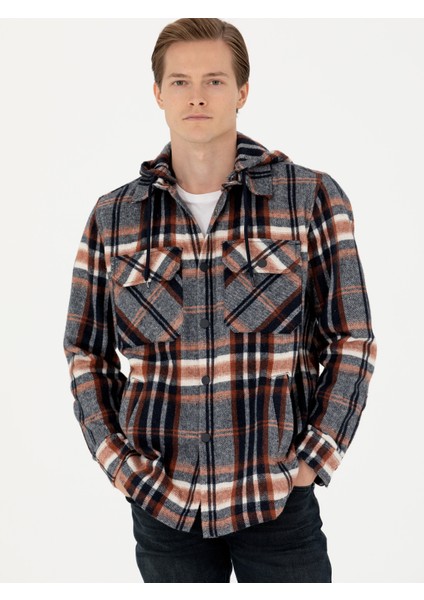 Erkek Lacivert Comfort Fit Uzun Kollu Gömlek 50257647-VR033