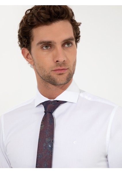 Erkek Beyaz Slim Fit Uzun Kollu Basic Gömlek 50259831-VR013 indirimleri
