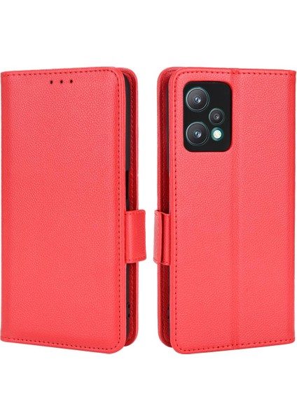 Realme 9 Pro Manyetik Yan Toka Pu Deri Kart Yuvaları Tutucu Için Kılıf (Yurt Dışından)