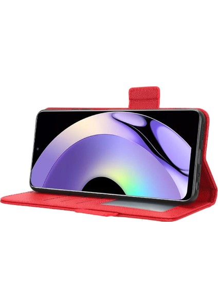 Realme 10 Pro 5g Için Kılıf Manyetik Pu Deri Cüzdan Yan Toka Kartı (Yurt Dışından)