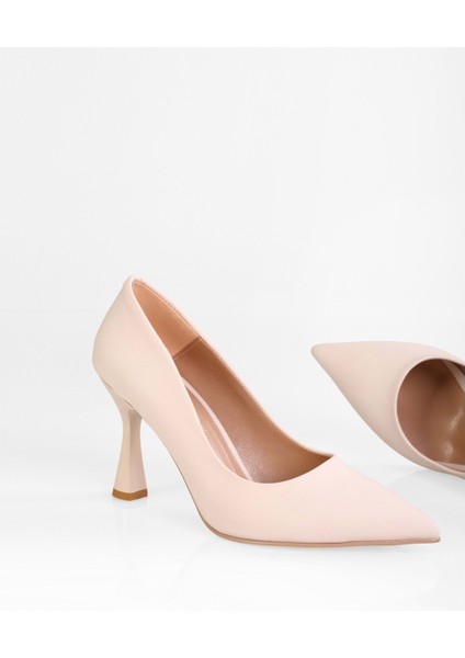 Kadın Magda Ten Mat Saten Topuklu Ayakkabı Stiletto fiyatları