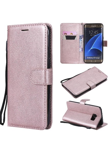 Kart Yuvası Iş Cüzdan Telefon ile Samsung Galaxy S7 Kenar Için Flip Case (Yurt Dışından)