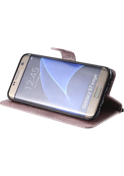 Kart Yuvası Iş Cüzdan Telefon ile Samsung Galaxy S7 Kenar Için Flip Case (Yurt Dışından)