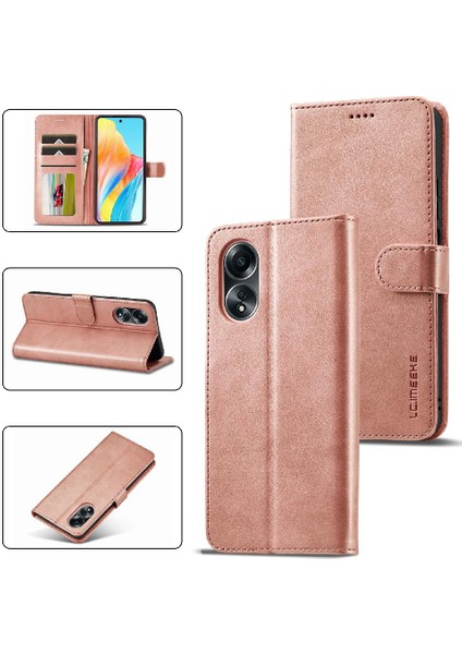 Tutucu Kart Yuvaları ile Oppo A78 4g Için Kılıf Cüzdan Buzağı Doku Flip Case (Yurt Dışından)