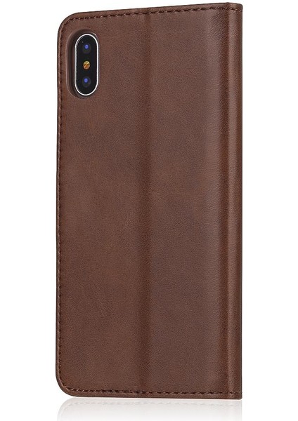 Iphone X/xs Için Tutucu ile Buzağı Doku Yatay Çevir Deri Kılıf (Yurt Dışından)