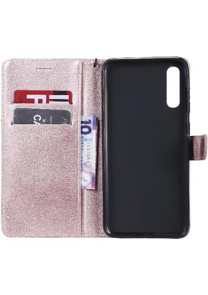 Samsung Galaxy A70 Klasik Düz Renk Iş Cüzdan Telefon Için Flip Case (Yurt Dışından)