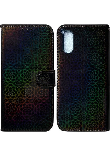 Sony Xperia 5 V Kart Yuvası Için Kılıf Glitter Renkli Standı Tutucu Cüzdan (Yurt Dışından)