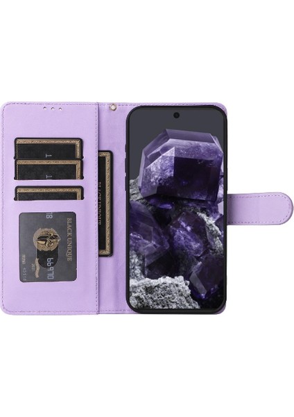 Google Piksel 8 Pro Flip Kapak Için Flip Case Basit Iş Cüzdan Deri (Yurt Dışından)