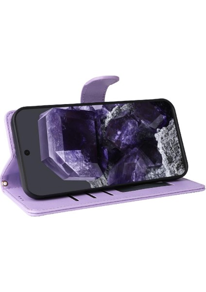 Google Piksel 8 Pro Flip Kapak Için Flip Case Basit Iş Cüzdan Deri (Yurt Dışından)