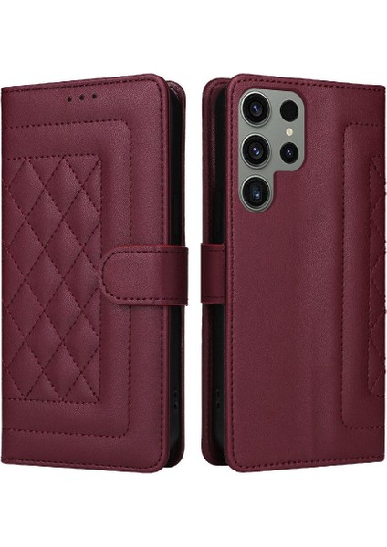 Samsung Galaxy S23 Ultra Basit Iş Deri Kılıf Flip Case Için Flip Case (Yurt Dışından)