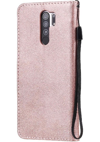 Xiaomi Redmi 9 Için Flip Case Klasik Düz Renk Iş Cüzdan Telefon (Yurt Dışından)