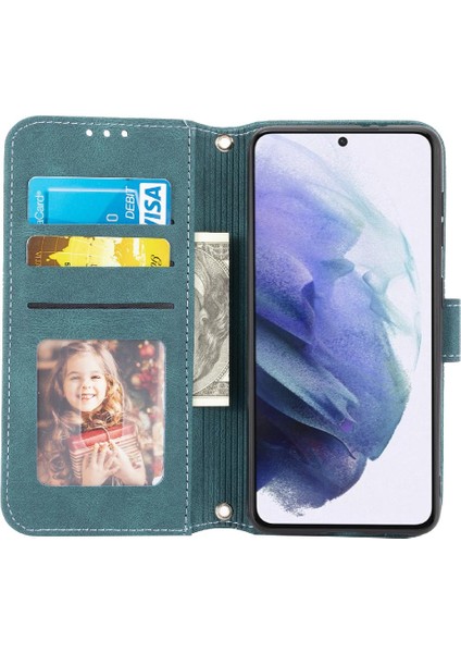 Samsung Galaxy S22 5g Için Flip Case Cüzdan Kılıf Pu Deri Kickstand (Yurt Dışından)