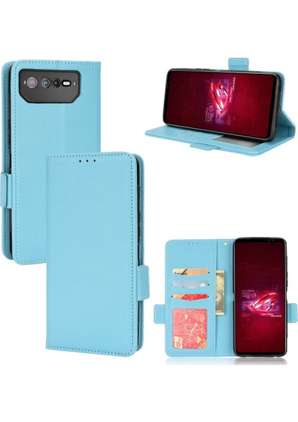 Asus Rog Telefon 6 Için Kılıf Yan Toka Pu Deri Kart Yuvaları Tutucu Cüzdan (Yurt Dışından)