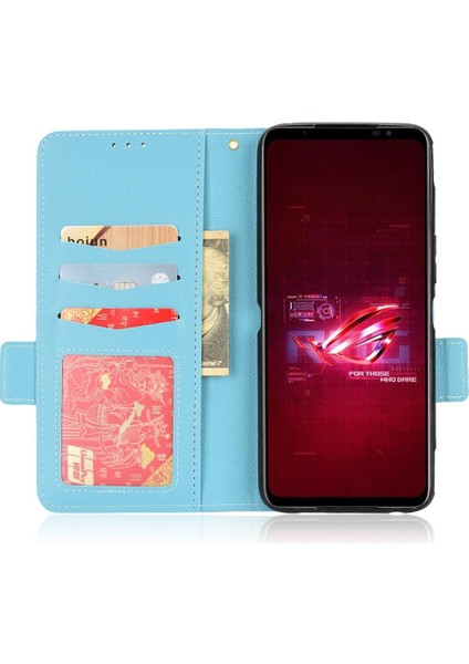 Asus Rog Telefon 6 Için Kılıf Yan Toka Pu Deri Kart Yuvaları Tutucu Cüzdan (Yurt Dışından)