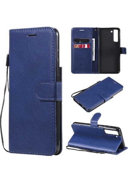 Kart Yuvası ile Samsung Galaxy S21 Fe Klasik Düz Renk Için Flip Case (Yurt Dışından)