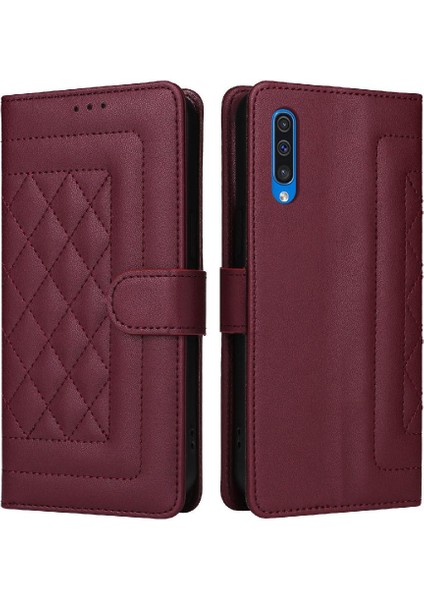 Samsung Galaxy A50 Için Flip Case Deri Kılıf Cüzdan Basit Iş Çevirme (Yurt Dışından)