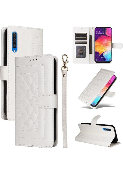 Samsung Galaxy A50 Için Flip Case Deri Kılıf Cüzdan Basit Iş Çevirme (Yurt Dışından)