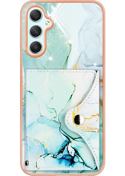 Samsung Galaxy A24 Mermer Yumuşak Tpu Tampon Kart Yuvaları Için Kılıf Ince Cüzdan (Yurt Dışından)