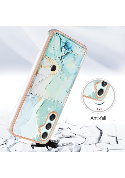 Samsung Galaxy A24 Mermer Yumuşak Tpu Tampon Kart Yuvaları Için Kılıf Ince Cüzdan (Yurt Dışından)
