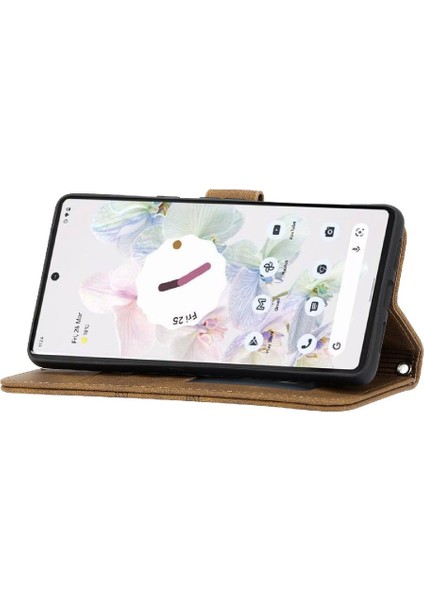 Manyi Mall Google Piksel 8A Manyetik Kapatma Kickstand Pu Deri Kılıf Için Flip Case (Yurt Dışından)