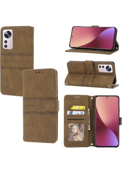 Xiaomi 12 Lite Için Flip Case Kickstand Cüzdan Kılıf Darbeye Koruyucu (Yurt Dışından)