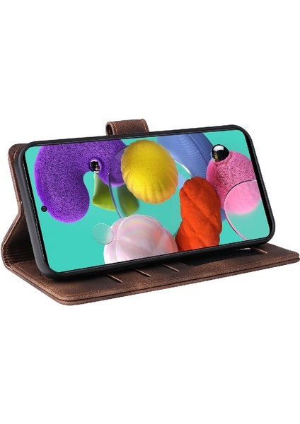 Manyi Mall Samsung Galaxy A51 Için Flip Case Darbeye Basit Iş Cüzdan Kılıf (Yurt Dışından)