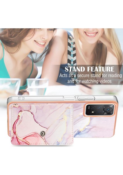 Xiaomi Redmi Için Not 11 Pro Yumuşak Tpu Tampon Mermer Ince Cüzdan Kart (Yurt Dışından)