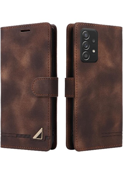 Samsung Galaxy A72 Için Flip Case Deri Kılıf Darbeye Cüzdan Basit (Yurt Dışından)