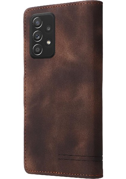 Samsung Galaxy A72 Için Flip Case Deri Kılıf Darbeye Cüzdan Basit (Yurt Dışından)