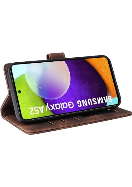 Samsung Galaxy A72 Için Flip Case Deri Kılıf Darbeye Cüzdan Basit (Yurt Dışından)
