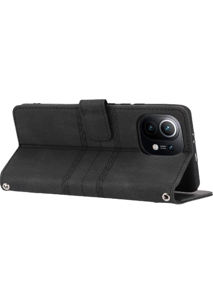 Xiaomi Mi 11 Için Flip Case Cüzdan Kılıf Kickstand Darbeye Koruyucu Pu (Yurt Dışından)