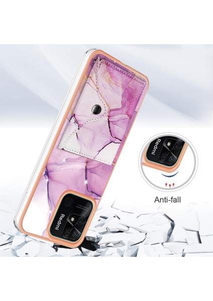 Xiaomi Redmi 10C Kart Yuvaları Mermer Ince Cüzdan Yumuşak Tpu Tampon (Yurt Dışından)
