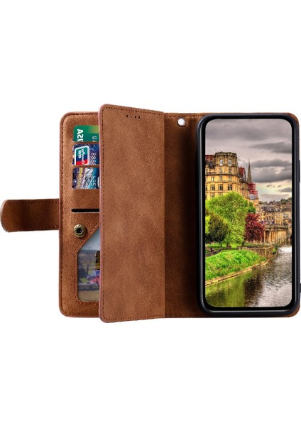Xiaomi Redmi Not Için Flip Case 13 Pro Artı 5g Kordon 9 Kart Yuvaları Pu (Yurt Dışından)