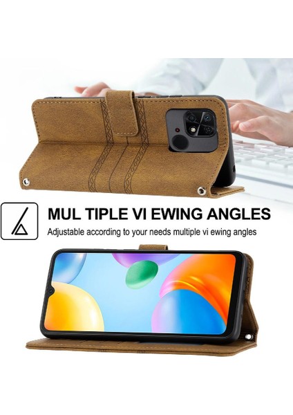 Xiaomi Redmi 10C Kickstand Manyetik Kapatma Darbeye Vaka Için Flip Case (Yurt Dışından)