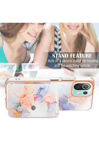 Xiaomi 11 Lite Kart Yuvaları Yumuşak Tpu Tampon Mermer Ince Cüzdan (Yurt Dışından) fırsatları