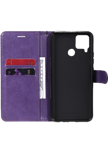 Kart Yuvası Klasik ile Realme C15 Iş Cüzdan Telefon Kılıfı Için Flip Case (Yurt Dışından) fırsatları