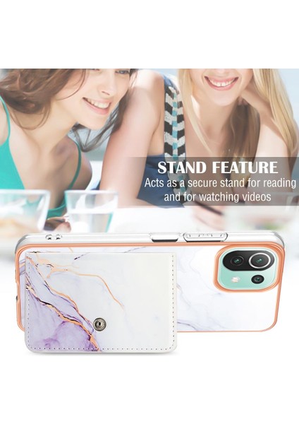 Xiaomi 11 Lite Kart Yuvaları Yumuşak Tpu Tampon Mermer Ince Cüzdan (Yurt Dışından) fiyatları