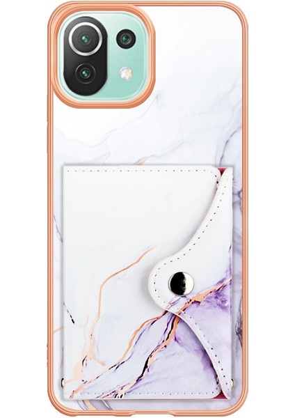 Xiaomi 11 Lite Kart Yuvaları Yumuşak Tpu Tampon Mermer Ince Cüzdan (Yurt Dışından) modelleri
