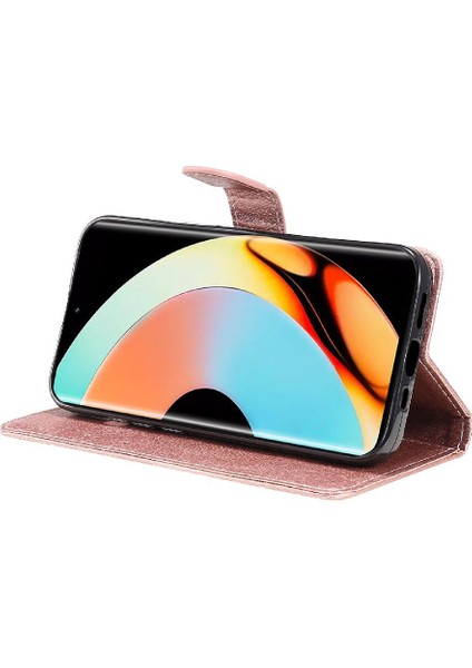 Kart Yuvası ile Realme 10 Pro Artı 5g Klasik Düz Renk Için Flip Case (Yurt Dışından)