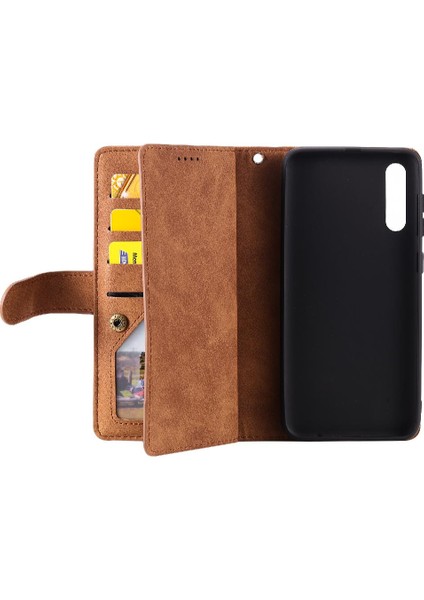 Samsung Galaxy Için Flip Case A50/A30S/A50S Kickstand Kordon Pu Deri 9 (Yurt Dışından)