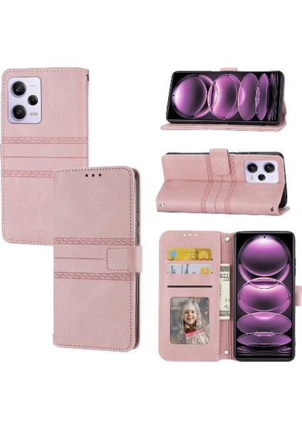 Xiaomi Redmi Not 12 Için Flip Case Pro Artı Cüzdan Kılıf Pu Deri (Yurt Dışından)