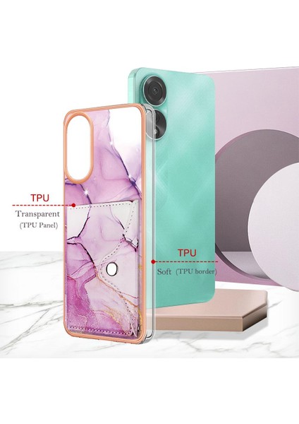Oppo A78 4g Ince Cüzdan Yumuşak Tpu Tampon Mermer Kart Yuvaları Için Kılıf (Yurt Dışından) fiyatları